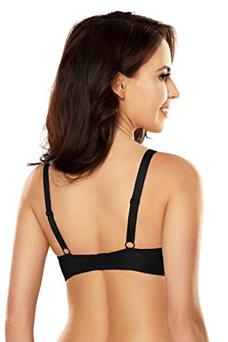 Vivisence Sujetador Push Up Moldeador para Mujeres 1041, Negro,95B