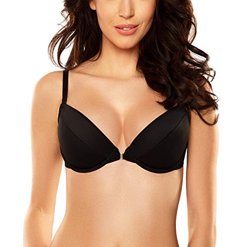 Vivisence Sujetador Push-Up Multiuso, Espalda Al Aire 1040, Negro,85B