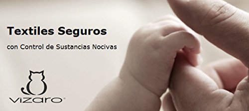 Vizaro - Funda de Recambio para Cojín Maternal 190 cm (sólo funda) - Algodón Puro - Hecho UE, OekoTex - Estrellitas