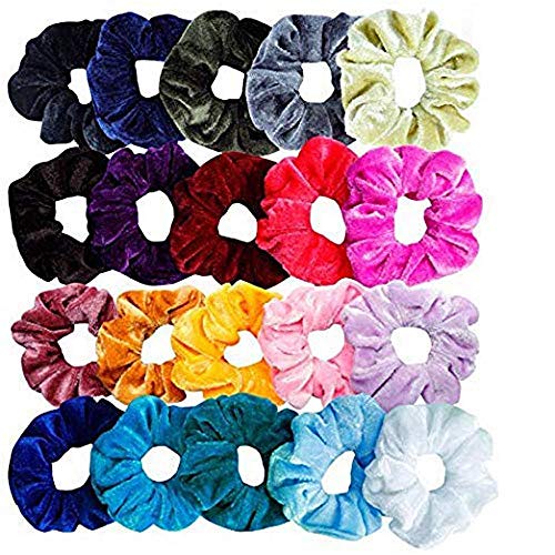 VJGOAL Gomas del pelo de Estiramiento Terciopelo Coletero Color Sólido para Mujeres Niñas Gomas pelo Mercadona 9/15/20/41/46 PC