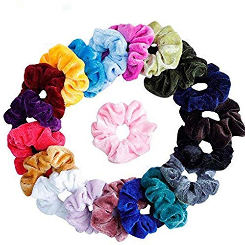 VJGOAL Gomas del pelo de Estiramiento Terciopelo Coletero Color Sólido para Mujeres Niñas Gomas pelo Mercadona 9/15/20/41/46 PC