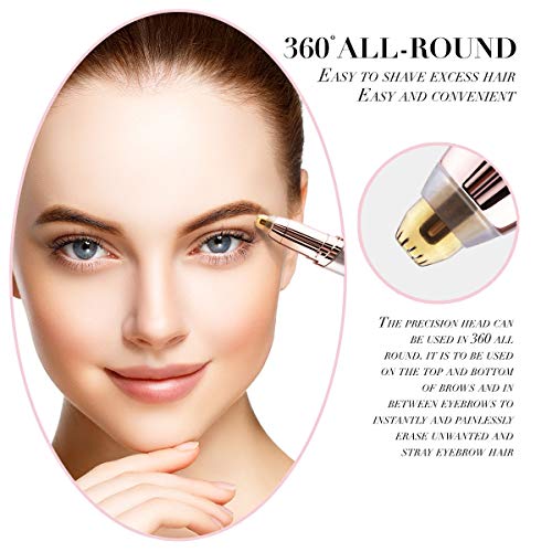 Vogcrest - Depiladora eléctrica para cejas, depiladora portátil con luz