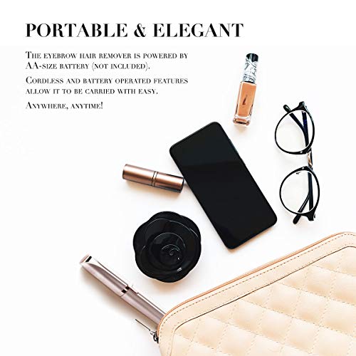 Vogcrest - Depiladora eléctrica para cejas, depiladora portátil con luz