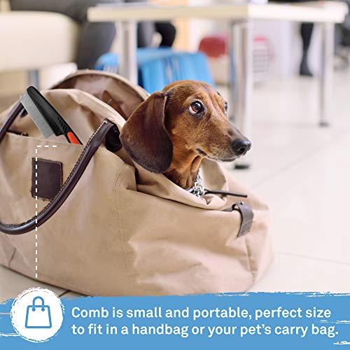 volila Peine Antipulgas para Quitar Pulgas, Garrapatas, Bichos y Suciedad del Pelo de Sus Mascotas, Gatos, Perros Cepillo para Acicalar Cepillar Despulgar Desparasitar (1 Unidad)