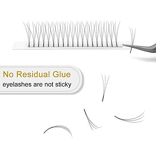 Volumen Extensiones de pestañas Espesor 3D 0.10 D Longitud de curvatura 11mm Ventiladores prefabricados Lash Pestañas largas en racimo para salón