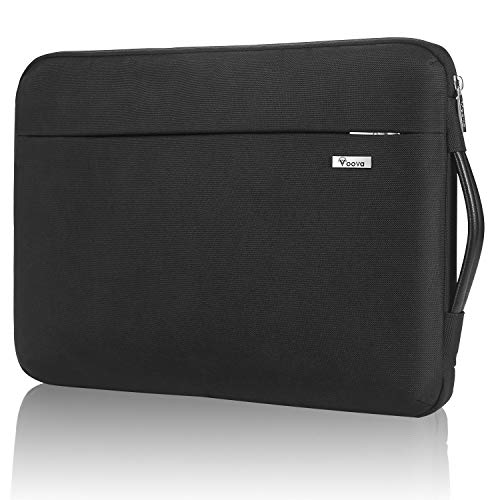 Voova Protectora de 360° Funda Portatil 14-15.6 Pulgada, Maletín Ordenador Compatible con 16" Macbook Pro 2020/15" Surface Book 3 2/XPS, Sleeve para HP Acer ASUS Chromebook con Asa, Negro