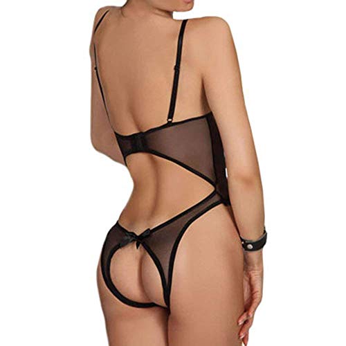 Voqeen Mujer Ropa Erótica Sexy Una Pieza Babydoll Lencería Ropa Interior Abierta Crotchless