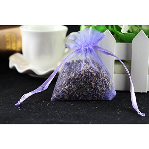 VORCOOL 15 Piezas con cordón Sachets Lavanda Fragancia Olor bolsita de Bordado (luz púrpura)