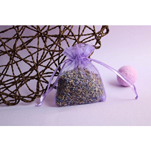 VORCOOL 15 Piezas con cordón Sachets Lavanda Fragancia Olor bolsita de Bordado (luz púrpura)