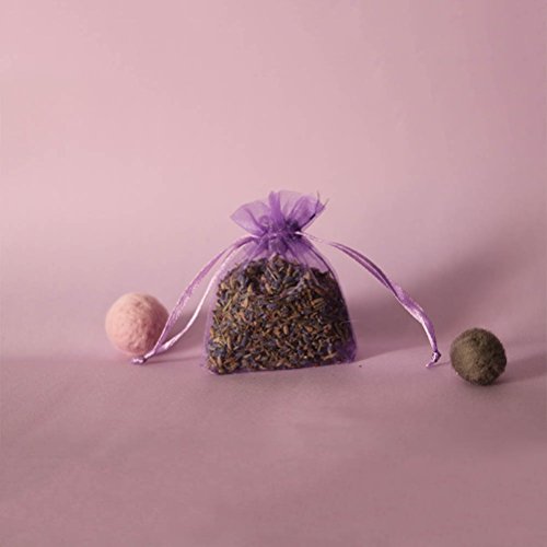 VORCOOL 15 Piezas con cordón Sachets Lavanda Fragancia Olor bolsita de Bordado (luz púrpura)