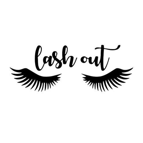 Vosarea Lash Out Pestañas Tatuajes de Pared de Vinilo Pegatinas de Arte Decoración Niñas Cejas Maquillaje Cosméticos Dormitorio Sala de estar Decoración