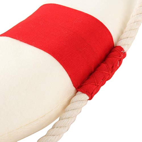 VOSAREA Salvavidas Deocración Salvavidas Colgante Decoración Náutica de Pared (Rojo)