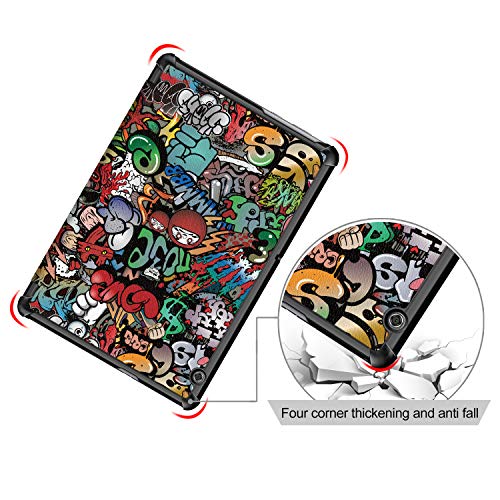 VOVIPO Huawei MediaPad T5 10 Funda Case Cover, Slim Smart PU Plegable Stand Cover Case Funda Protectora Carcasa para Huawei MediaPad T5 10 10.1 Pulgadas 2018 Tableta