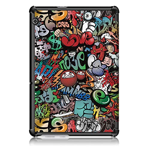 VOVIPO Huawei MediaPad T5 10 Funda Case Cover, Slim Smart PU Plegable Stand Cover Case Funda Protectora Carcasa para Huawei MediaPad T5 10 10.1 Pulgadas 2018 Tableta