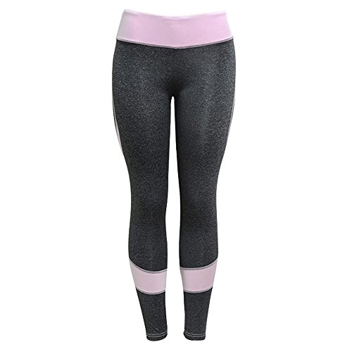VPASS Mujer Pantalones,Elásticos Arbol Impresión Pantalones de Yoga Mujer Fitness Mallas Gym Yoga Slim Fit Pantalones Largos Pantalones Leggings Cintura Alta Deportivos Running Pantalon (Rose, L)