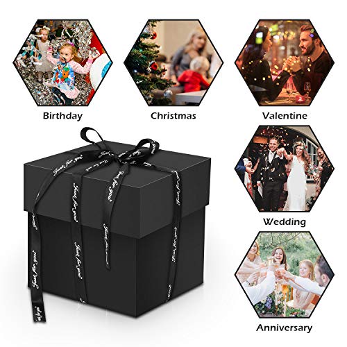 VPCOK Explosion Box, DIY Álbum de Fotos, Caja de Regalo para Cumpleaños Día de San Valentín Aniversario Navidad, Caja de Fotos, Creativa Explosión Caja
