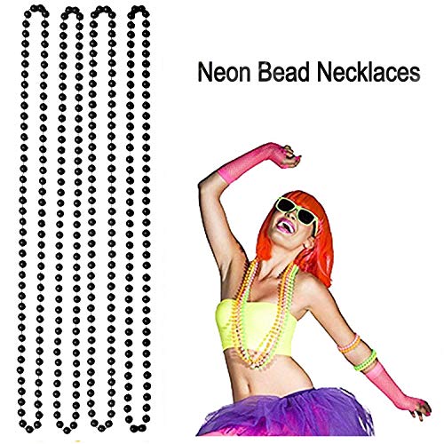 VSTON 80s Disfraz de Disfraces para Mujeres niñas Adultos 80 Vestidos para Mujeres, Accesorios de Fiesta, neón con Faldas tutú relámpago Aros Venda Malla Guantes Cuentas Collar 1980 Fiesta Disfraz