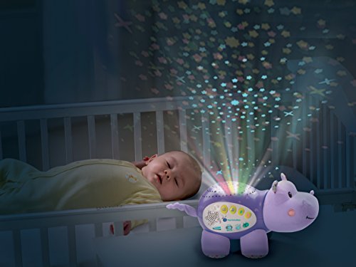 VTech Baby - Popi estrellitas, Proyector de bebe con música relajante para ayudarle a dormir, historias, sonidos de la naturaleza, rimas infantiles y canciones de cuna, temporizador (80-180922)