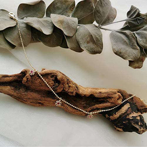 vvff Temperamento Juventud Flor Tobillera Alto Sentido Ligero Pie Adornos Mujeres