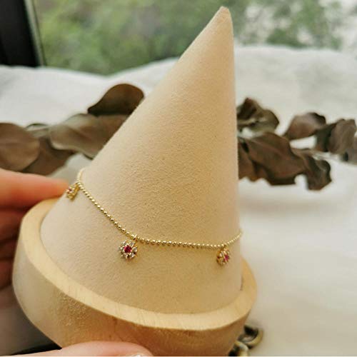 vvff Temperamento Juventud Flor Tobillera Alto Sentido Ligero Pie Adornos Mujeres