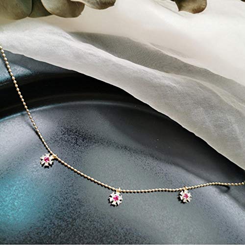 vvff Temperamento Juventud Flor Tobillera Alto Sentido Ligero Pie Adornos Mujeres