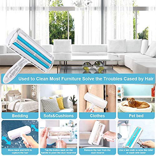 VZATT Quitapelos Y Rodillos para Mascotas, Guante De Mascotas Quita Pelos, Cepillo De Limpieza Removedor para Perro Y Gato, Removedor De Pelaje para Animales, para Muebles Ropa Ropa De Cama Sofá