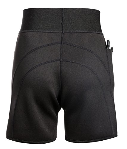 WABISABI DREAMS Pantalon Corto Neopreno Sauna, Leggins Cortos Reductores Adelgazantes Anticeluliticos Cintura Alta, Mallas Fitness Push Up consigue una Sudoración efectiva en Fitness Negro (S)