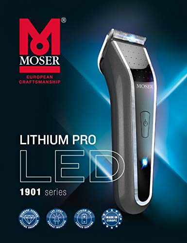 Wahl Lithium Pro LED Recargable Gris, Acero inoxidable - Afeitadora (Gris, Acero inoxidable, Cilindro, 1 mm, 4,6 cm, 100 min, Integrado)