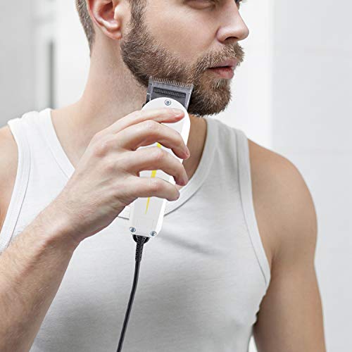 Wahl Super Taper - Maquina cortapelos, cuchillas cromadas, con accesorios, corriente alterna, blanco