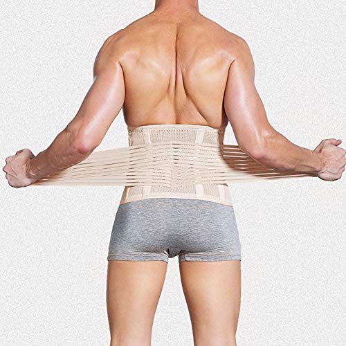 Waist Trimmer Faja Reductora Hombres Abdomen Adelgazar Cintura Cinturón Adjustable Lumbar Y Soporta Desnudo XL