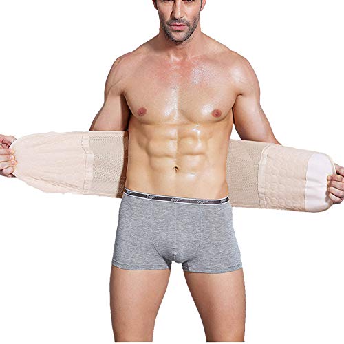 Waist Trimmer Faja Reductora Hombres Abdomen Adelgazar Cintura Cinturón Adjustable Lumbar Y Soporta Desnudo XL