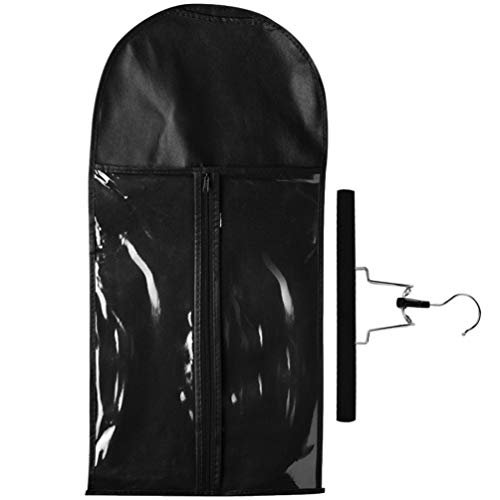Wakauto Bolsa de Peluca Extensiones de Cabello Colgantes Bolsa de Postizos con Percha Organizador a Prueba de Polvo Proteger para Cabello Humano