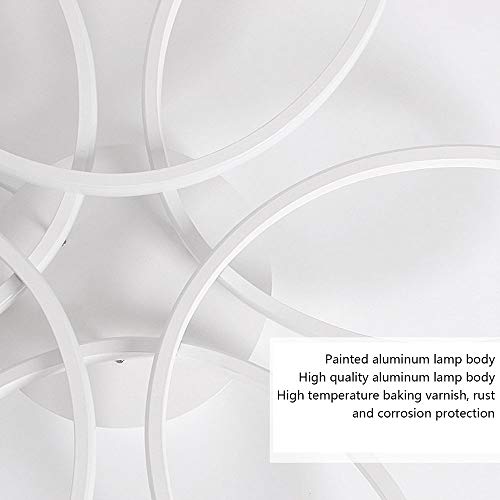 Wandun 85W Lámpara LED de techo Forma de flor creativa Plafon de Techo Lámpara aluminio acrílico Blanco Plafón de techo interior Salón/Comerdor Luz de techo Regulable [Clase de eficiencia energética A