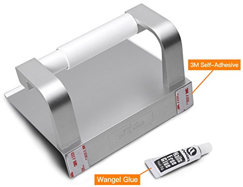 Wangel Portarrollo para Papel Higiénico, Pegamento Patentado + Autoadhesivo, Aluminio, Acabado Mate (Versión Actualizada)