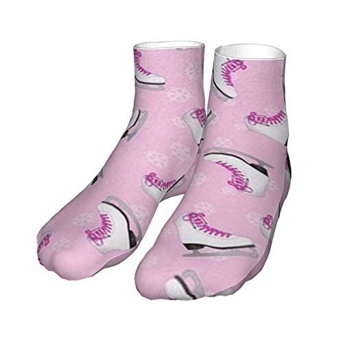Wangqiuying19 - Calcetines cortos clásicos para deporte, patinaje sobre hielo y copo de nieve, 30 cm