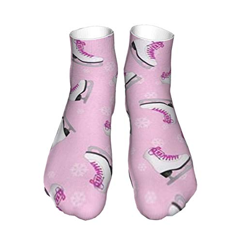 Wangqiuying19 - Calcetines cortos clásicos para deporte, patinaje sobre hielo y copo de nieve, 30 cm