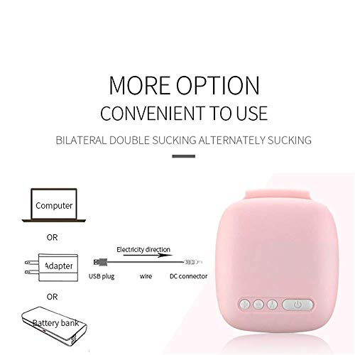 WanZhuanK Bomba de Lactancia eléctrica, succión portátil Bomba de Lactancia Materna Enfermería Masajeador de Mama, Bomba de Lactancia Bebé lactante Bomba de Leche Ultra silenciosa para Viajes