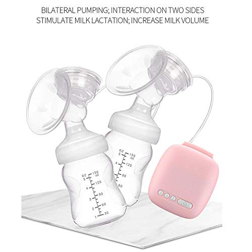 WanZhuanK Bomba de Lactancia eléctrica, succión portátil Bomba de Lactancia Materna Enfermería Masajeador de Mama, Bomba de Lactancia Bebé lactante Bomba de Leche Ultra silenciosa para Viajes