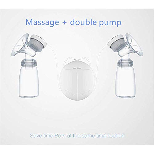 WanZhuanK Extractor de Leche eléctrico, Bomba de Leche portátil Lactancia Materna con Modo de Masaje, 150 Ml Almacenamiento de Leche Materna, Biberón de Silicona