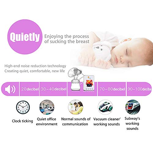 WanZhuanK Juego de Viaje eléctrico de la Bomba de Lactancia, Bomba de Lactancia de ordeño de Masaje Recargable de 150 ml, Carga de USB portátil y Masaje de Mama
