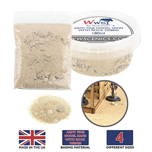 War World Scenics Arena Fina con Restos de Roca - Bolsa de 200gr (Otros tamaños Disponibles) - Wargame Juego Guerra Material Base Escenario Miniatura Modelismo Diorama Envío Seguimiento