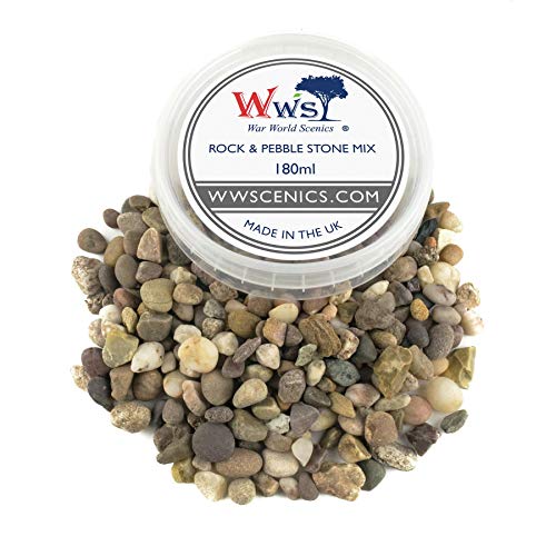 War World Scenics Mezcla de Rocas, Piedras y Grava - 180ml (Otros tamaños Disponibles) - Wargame Juego Guerra Material Base Escenario Miniatura Modelismo Diorama Envío Seguimiento
