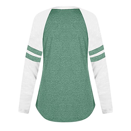 WARMWORD Mujer Tops Manga Larga Empalme Blusa Tops otoño Invierno Ropa Regalo de San Valentín Orejas de Gato Casual Manga Larga Kawaii Sudaderas Adolescentes Chicas Blusa Top Camisa