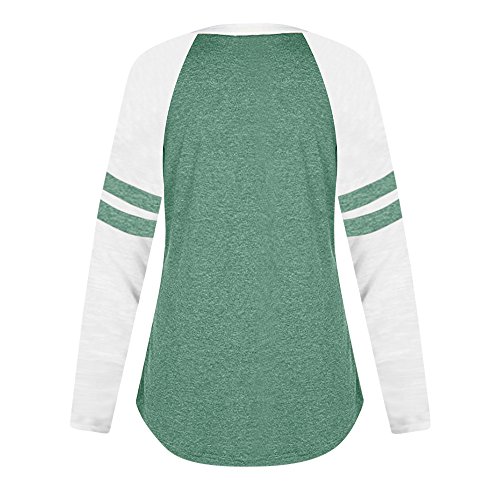 WARMWORD Mujer Tops Manga Larga Empalme Blusa Tops otoño Invierno Ropa Regalo de San Valentín Orejas de Gato Casual Manga Larga Kawaii Sudaderas Adolescentes Chicas Blusa Top Camisa