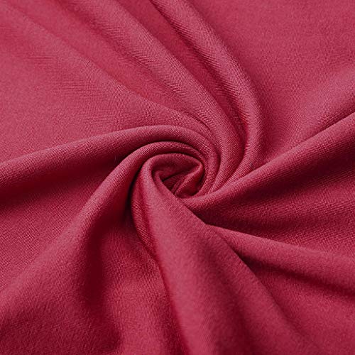 WARMWORD Ropa de Mujer Sexy Fuera del Hombro Color sólido Manga Larga O-Cuello Botón Pull-Over Tops Camisa, para Mujer Manga Larga Regalo de San Valentin Navidad, S-2XL