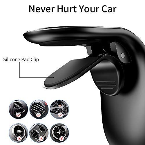 Warxin Soporte Magnético Movil Coche para Ventilación, Duradero Mini Iman Móvil Coche Soporte para Teléfono Universal con Rejillas del Aire para iPhone Galaxy Smartphone y GPS - Plata