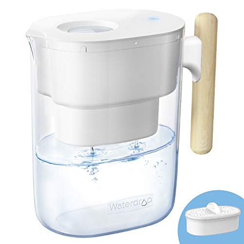 Waterdrop Chubby NSF Certificado Jarra de Filtro de Agua de Larga Duración de 3.5L, Diseñada con un Sistema de Filtración de 7 Etapas, Elimina Plomo, Flúor, Cloro y Más, Sin BPA, Blanco