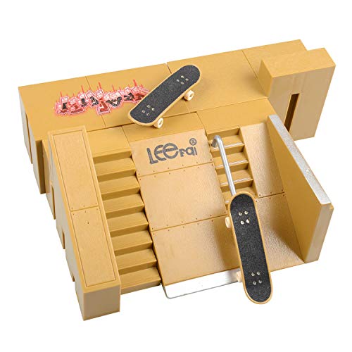 Wayin Skate Park Kit 5pcs Monopatines de Juguete para Dedos Parque de Mini Patín de Dedos Kit de Rampa de Piezas Fingerboards Tech Deck Skate Cretivo Juguete para Niños