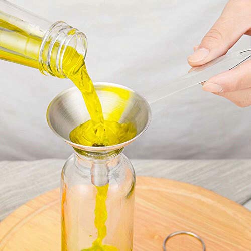 Waymeduo 3Pcs Variety Medium AU Small Kitchen Juego de líquidos de embudo grande de acero inoxidable