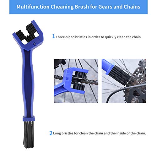 WBYJ 4 Pcs Limpiador de Cadena de Bicicleta, Dispositivo de Limpieza de Cadenas, Bici Herramienta de Limpieza, Portatil Kit De Cepillo De Limpieza De Bici Rapida para Todo Tipo de Bicicletas Cadena